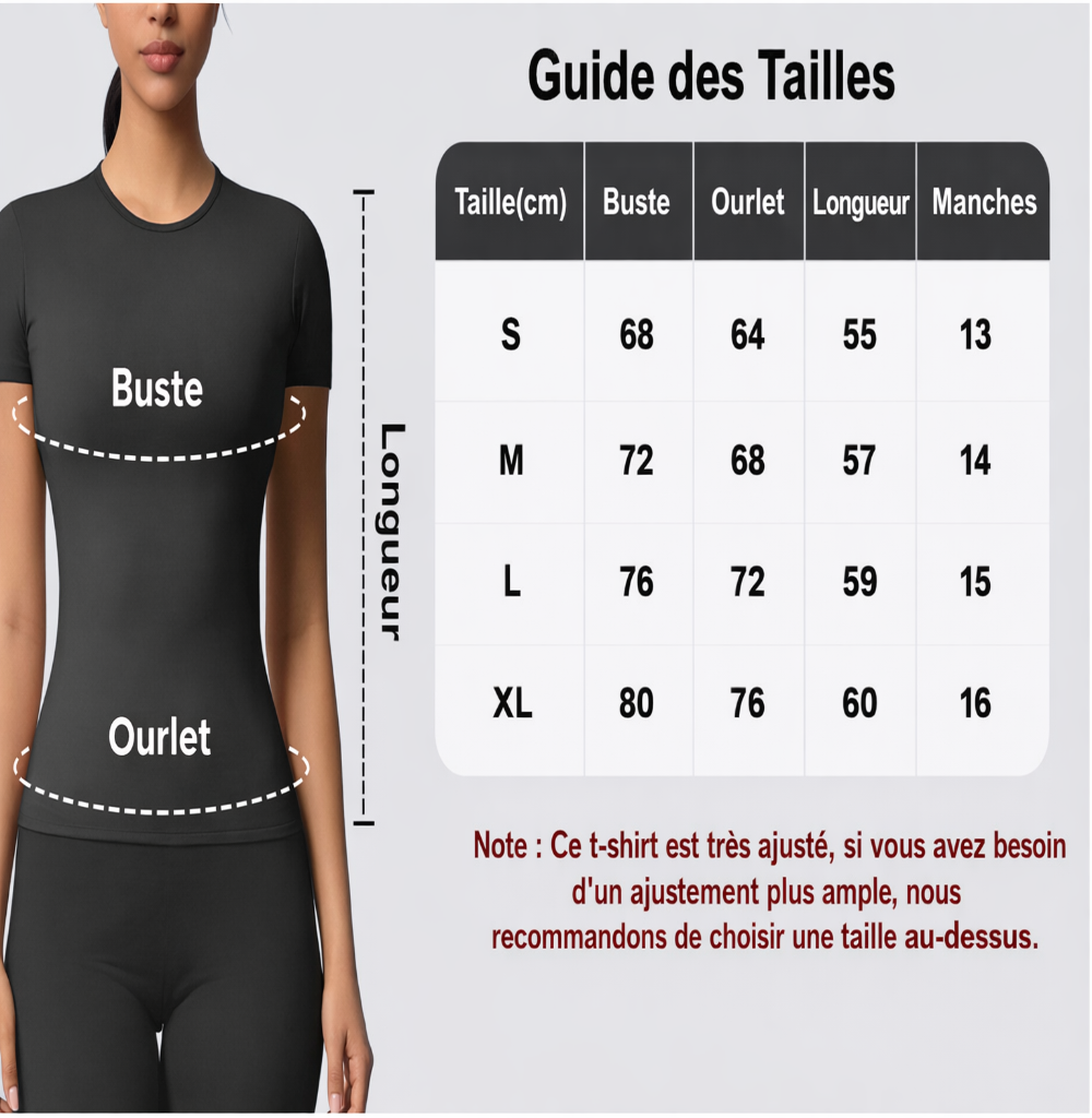 Tee-shirt de compression femme - Elastya